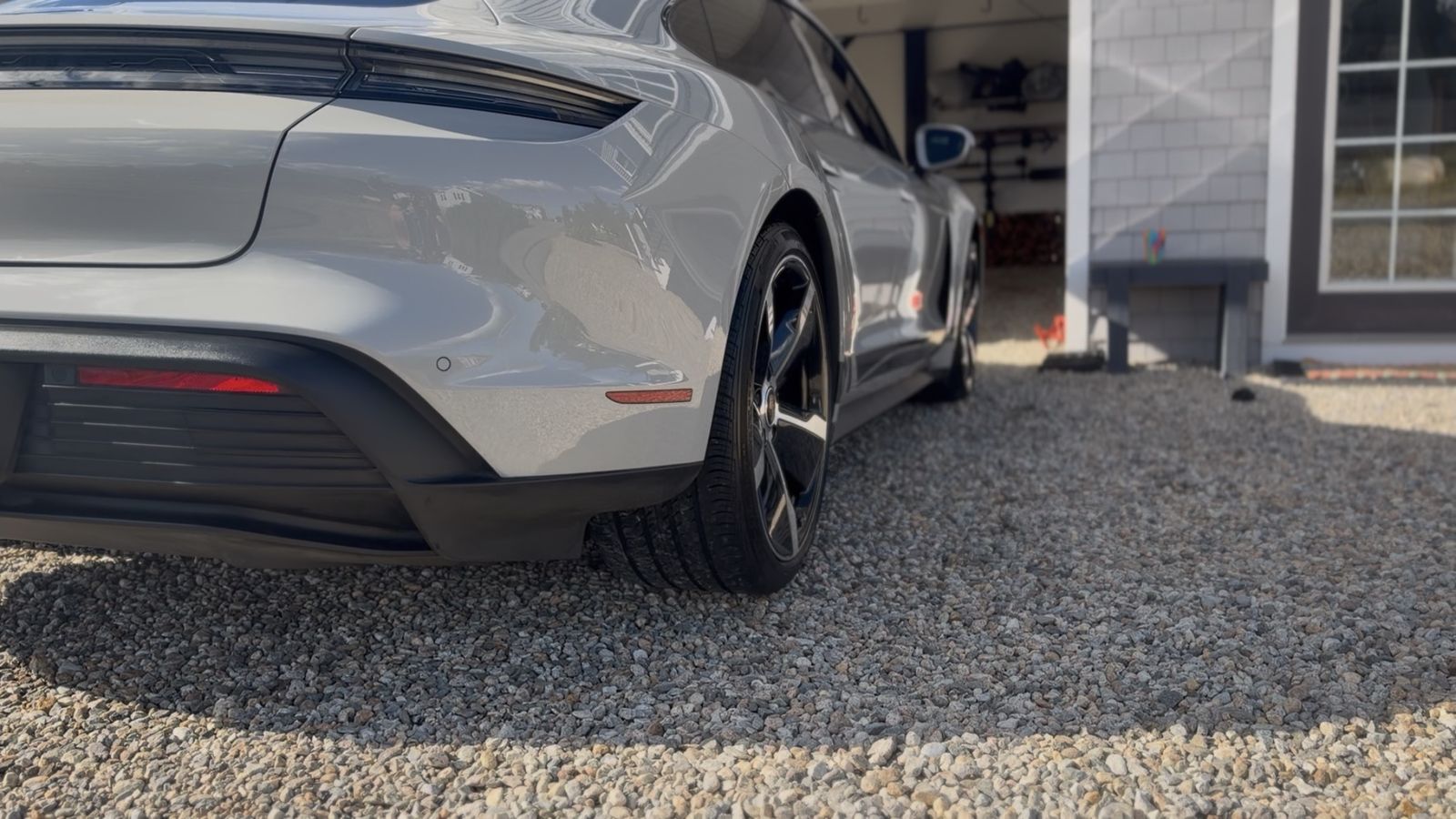 Porsche Taycan after: ceramic coating and exterior gloss